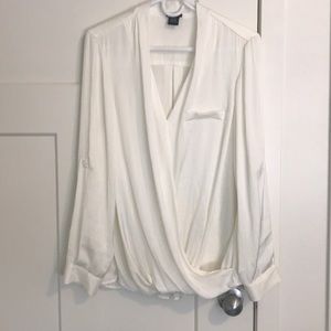Satin off white blouse